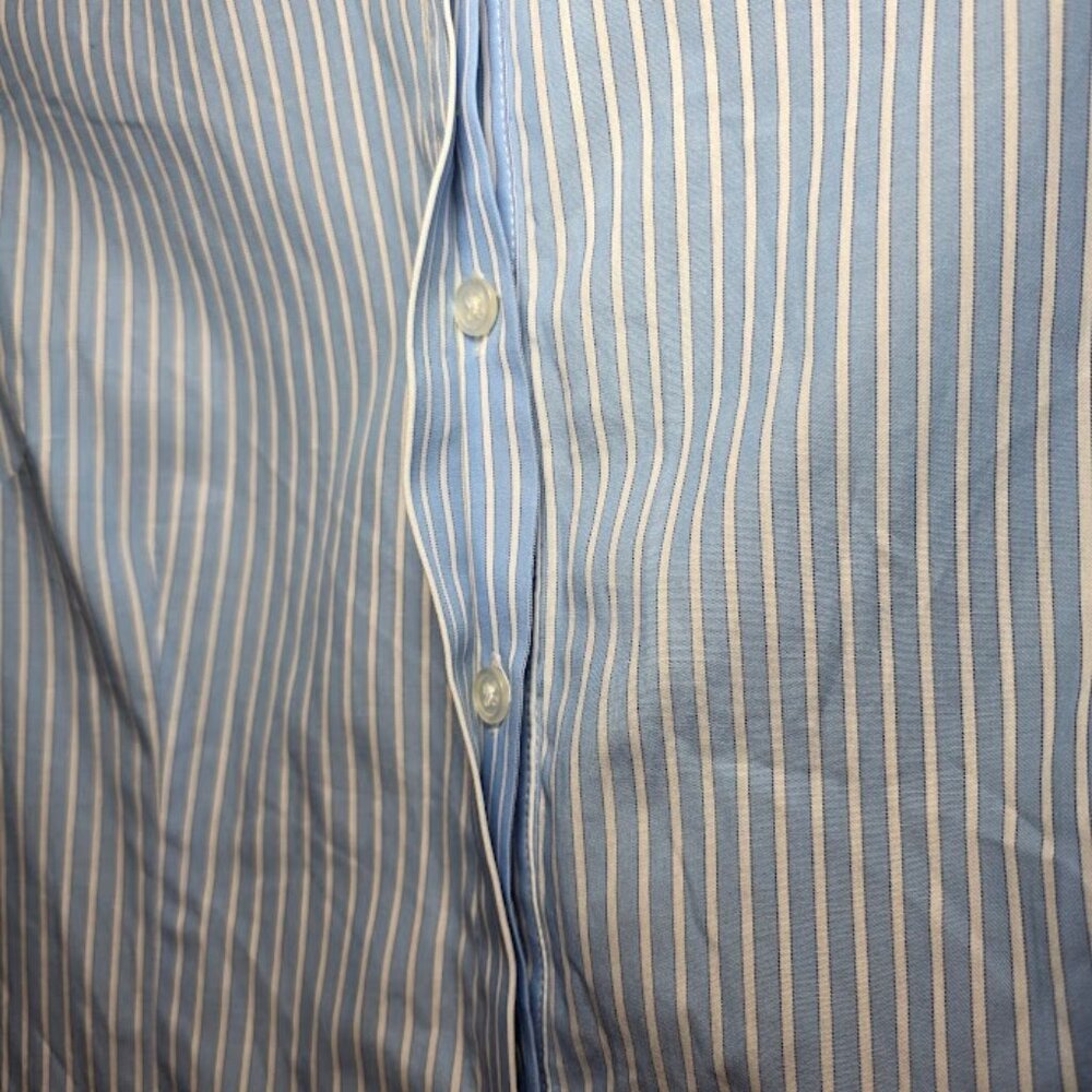 NWT MILLY "Michelle" Blue/White Stripe Bell Sleeve Blouse 8 - Picture 5 of 12